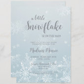 Winter Wonderland Snowflake Baby shower Kaart