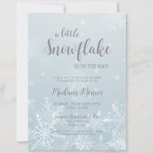 Winter Wonderland Snowflake Baby shower Kaart
