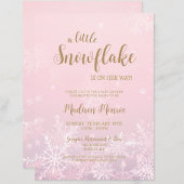 Winter Wonderland Snowflake Baby shower Kaart