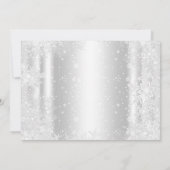 Winter Wonderland Snowflake Baby shower Kaart (Achterkant)