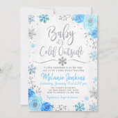 Winter Wonderland Snowflake Baby shower Kaart (Voorkant)