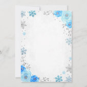 Winter Wonderland Snowflake Baby shower Kaart (Achterkant)