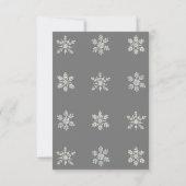 Winter Wonderland, Snowflake Baby Sprinkle, Shower Kaart (Achterkant)