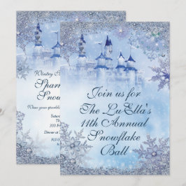 Winter Wonderland Snowflake Ball Uitnodigingen