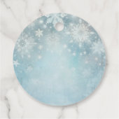 Winter Wonderland Snowflake Bedankjes Labels (Achterkant)