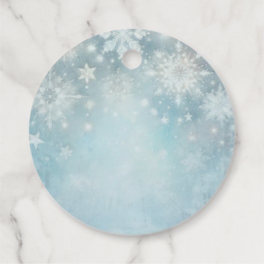 Winter Wonderland Snowflake Bedankjes Labels (Achterkant)