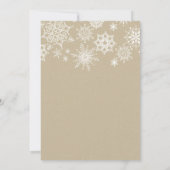 Winter Wonderland Snowflake Birthday Invite Kaart (Achterkant)