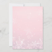 Winter Wonderland Snowflake Birthday Uitnodiging (Achterkant)