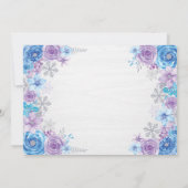 Winter Wonderland Snowflake Birthday Uitnodiging (Achterkant)