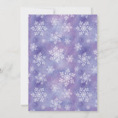 Winter Wonderland Snowflake Birthday Uitnodiging (Achterkant)