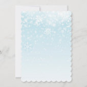 Winter Wonderland Snowflake Blue Boy Kids Birthday Kaart (Achterkant)