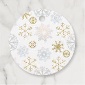 Winter Wonderland Snowflake Dank u Label (Achterkant)