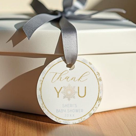 Winter Wonderland Snowflake Dank u Label