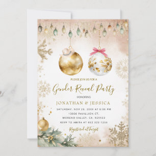 Winter Wonderland Snowflake Geslacht Reveal Party Kaart