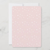 Winter Wonderland Snowflake Girl Pink Birthday Kaart (Achterkant)