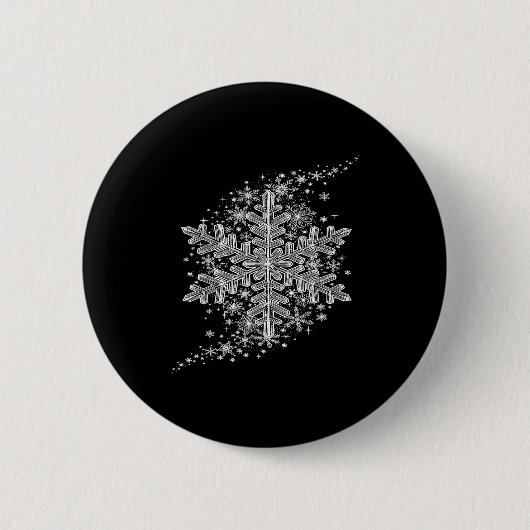 Winter Wonderland Snowflake Holiday Design For Men Ronde Button 5,7 Cm (Voorkant)