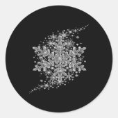 Winter Wonderland Snowflake Holiday Design For Men Ronde Sticker (Voorkant)