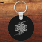 Winter Wonderland Snowflake Holiday Design For Men Sleutelhanger (Voorkant)