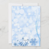 Winter Wonderland Snowflake Ice Holiday Partij Kaart (Achterkant)