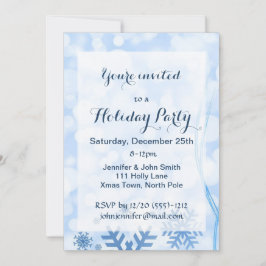 Winter Wonderland Snowflake Ice Holiday Partij Kaart