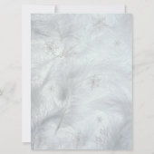 Winter Wonderland Snowflake-kerstfeest Uitnodiging (Achterkant)