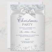 Winter Wonderland Snowflake-kerstfeest Uitnodiging (Voorkant)