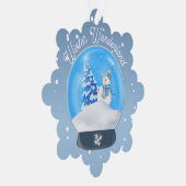 Winter Wonderland Snowflake Ornament Kaart (Rechts)