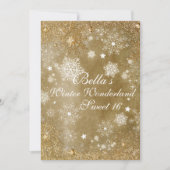 Winter Wonderland Snowflake Party Uitnodigingen (Voorkant)