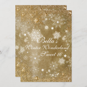 Winter Wonderland Snowflake Party Uitnodigingen