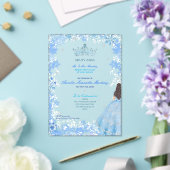 Winter Wonderland Snowflake Quinceañera Acryl Uitnodigingen (Insitu (Huwelijk))