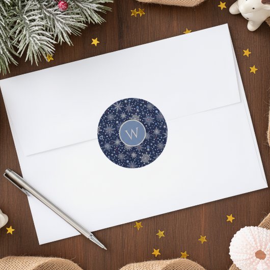 Winter Wonderland Snowflake Ronde Sticker