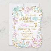 Winter Wonderland Snowflake Sparkle Verjaardag Kaart (Voorkant)