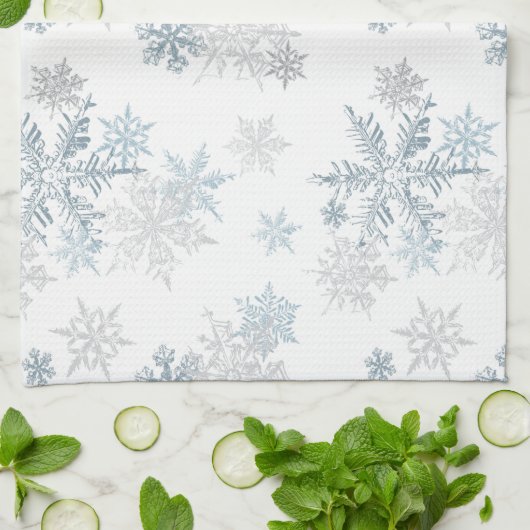 Winter Wonderland Snowflake Theedoek (Gevouwen)