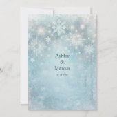 Winter Wonderland Snowflake Vrijgezellenfeest Kaart (Achterkant)