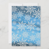 Winter Wonderland Snowflake Vrijgezellenfeest Kaart (Achterkant)