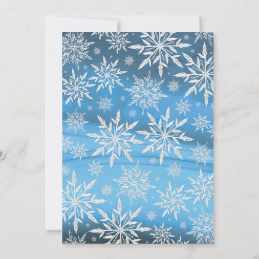 Winter Wonderland Snowflake Vrijgezellenfeest Kaart (Achterkant)