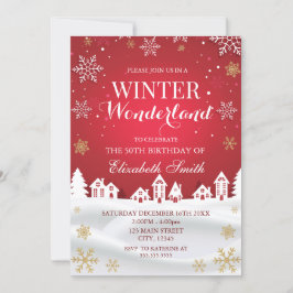 Winter Wonderland snowflakes birthday Kaart