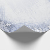 Winter Wonderland, Snowflakes Blue Holiday Cadeaupapier (Hoek)
