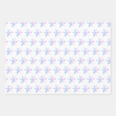 Winter Wonderland Snowflakes Girl Snow Birthday Inpakpapier Vel (Voorkant)