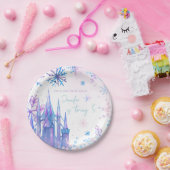 Winter Wonderland Snowflakes Girl Snow Birthday Papieren Bordje (Feest)