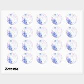 Winter Wonderland Snowflakes Girl Snow Birthday Ronde Sticker (Vel)