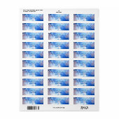 Winter Wonderland Snowflakes lichten en bubbels Etiket (Full Sheet)