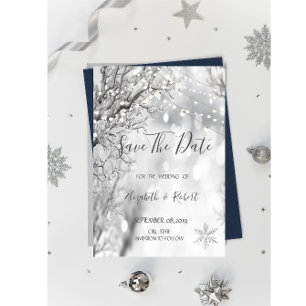 Winter Wonderland, Snowflakes Save the Date