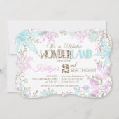 Winter Wonderland Snowflakes Sparkle Birthday Feestdagenkaart (Voorkant)