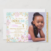 Winter Wonderland Snowflakes Sparkle Birthday Kaart (Voorkant)