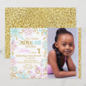 Winter Wonderland Snowflakes Sparkle Birthday Kaart (Voorkant / Achterkant)