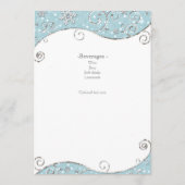Winter Wonderland Snowflakes Swirl Wedding Menu (Achterkant)