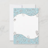 Winter Wonderland Snowflakes Tafelnummer Kaart (Achterkant)