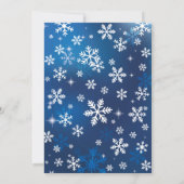 Winter Wonderland Snowflakes Vrijgezellenfeest Kaart (Achterkant)