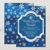 Winter Wonderland Snowflakes Vrijgezellenfeest Kaart (Voorkant / Achterkant)